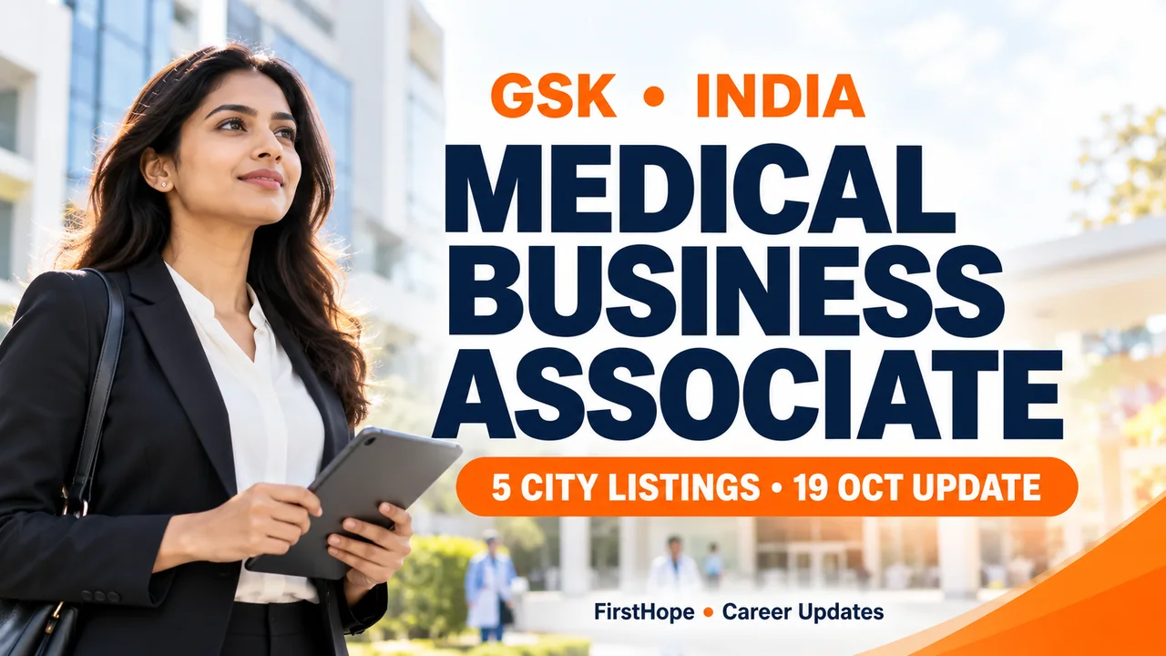 GSK Medical Business Associate Jobs 2026: Five Cities, Apply Online — FirstHope career update
