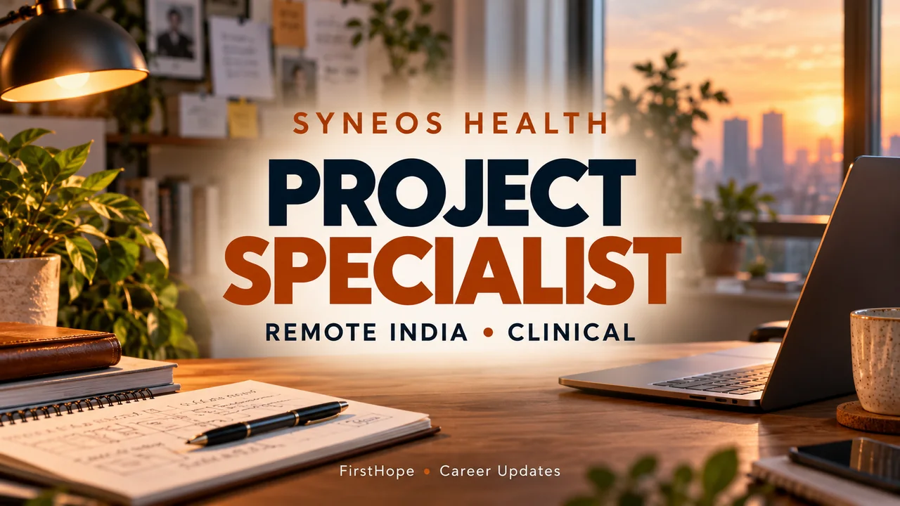 Syneos Health Project Specialist 2026: Remote India Clinical Role — FirstHope career update