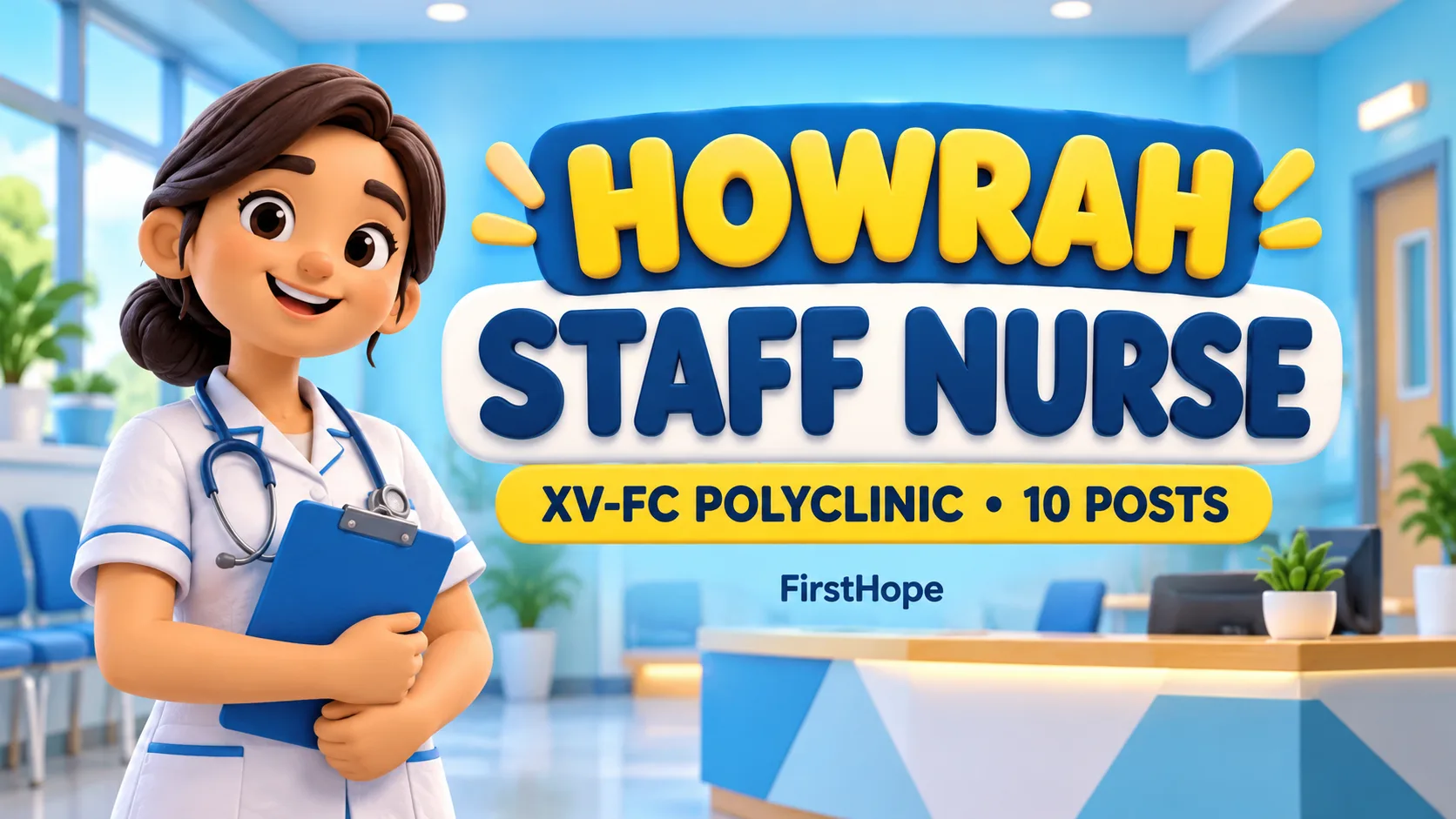 HOWRAH STAFF NURSE — XV-FC POLYCLINIC • 10 POSTS. FirstHope career and exam update.
