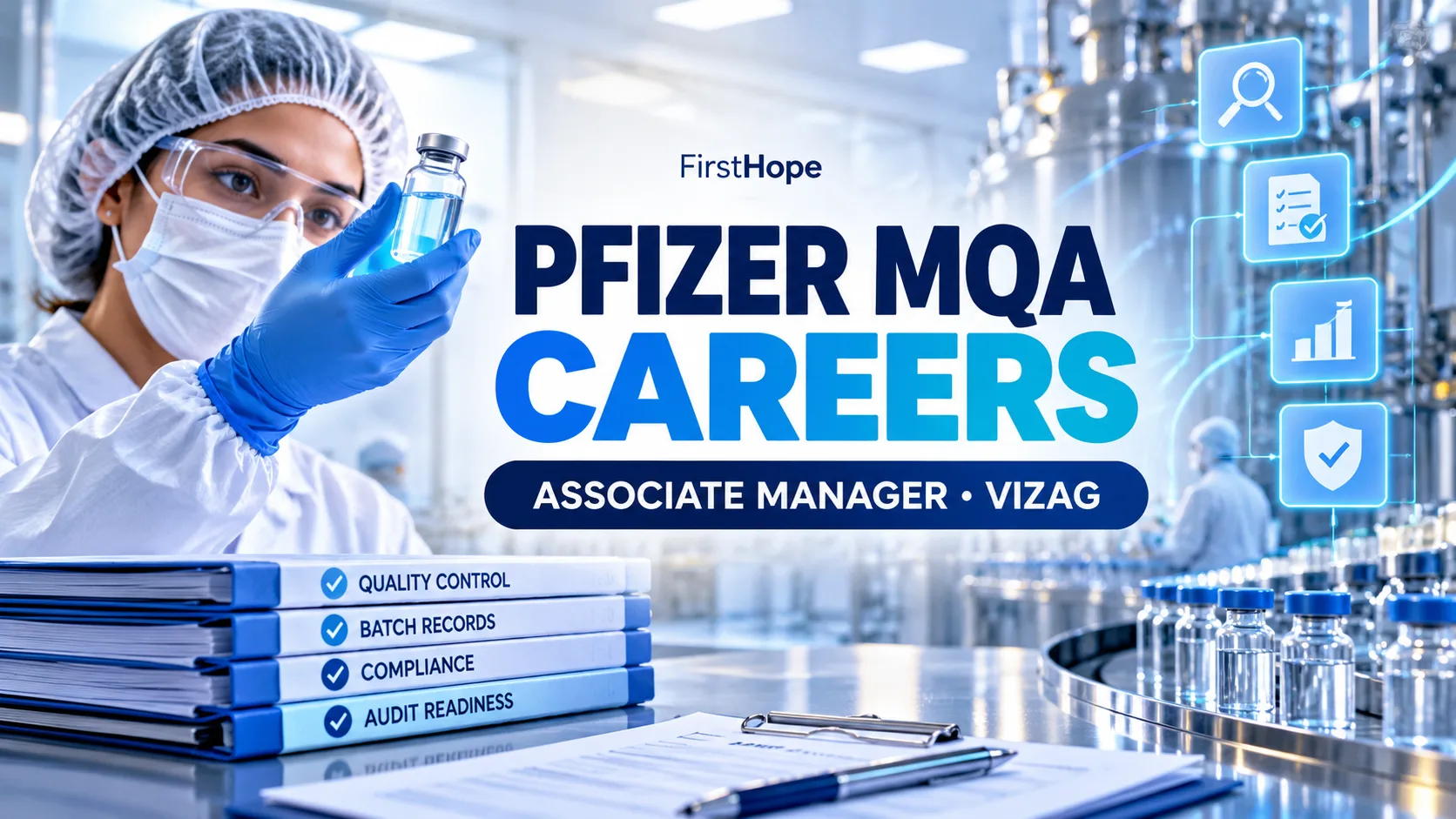 PFIZER MQA CAREERS — ASSOCIATE MANAGER • VIZAG. FirstHope career and exam update.