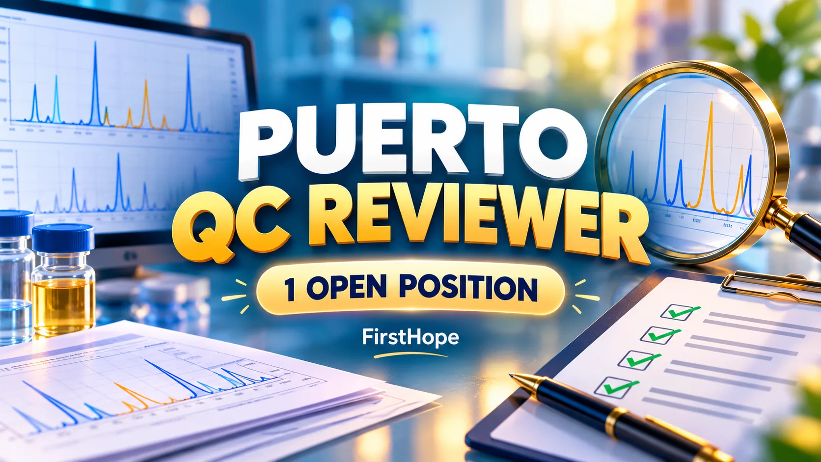 PUERTO QC REVIEWER — 1 OPEN POSITION. FirstHope career and exam update.