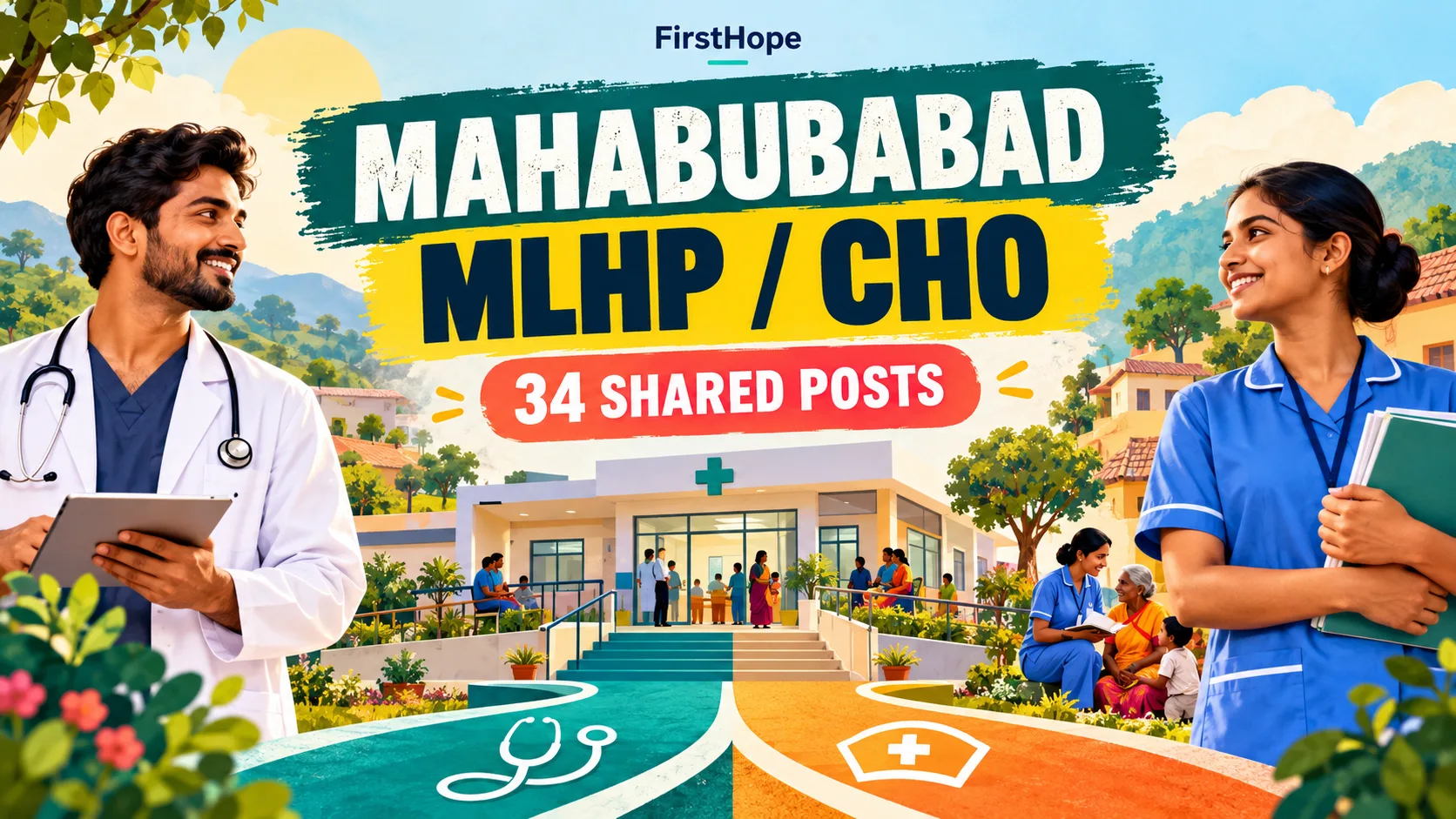 MAHABUBABAD MLHP / CHO — 34 SHARED POSTS. FirstHope career and exam update.
