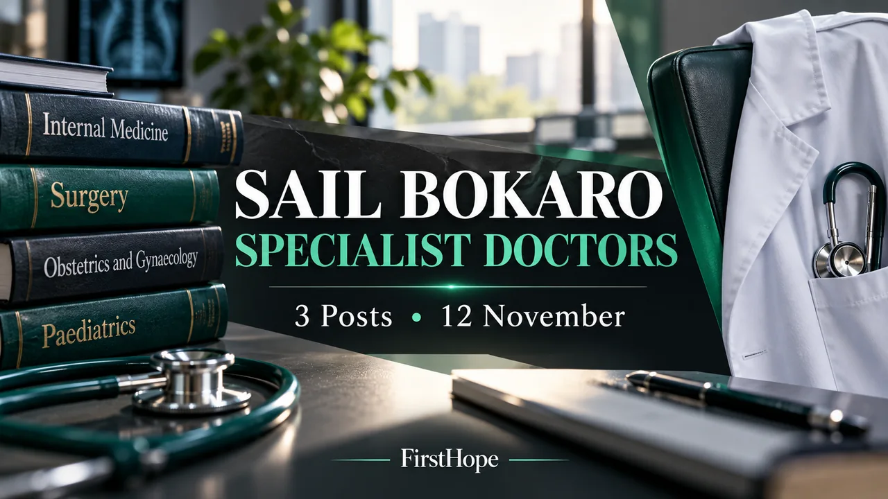 SAIL Bokaro Specialist Recruitment 2026: 3 Posts, 12 November Walk-In — FirstHope career update