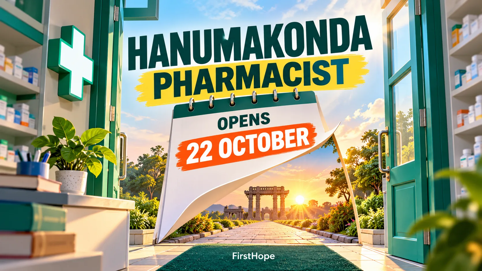 HANUMAKONDA PHARMACIST — OPENS 22 OCTOBER. FirstHope career and exam update.