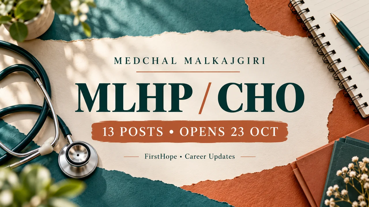 Medchal MLHP/CHO Recruitment 2026: 13 Posts for Eligible Clinicians — FirstHope career update