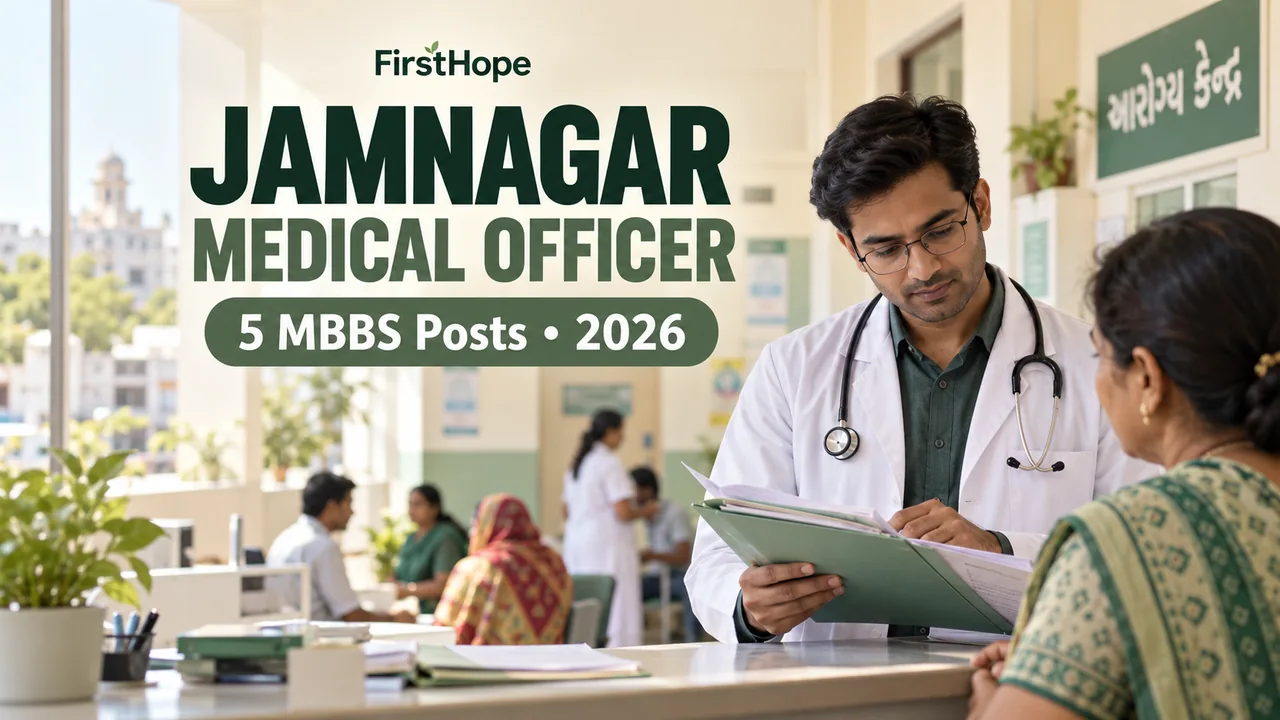 Jamnagar Medical Officer Recruitment 2026: 5 MBBS Posts — FirstHope career update