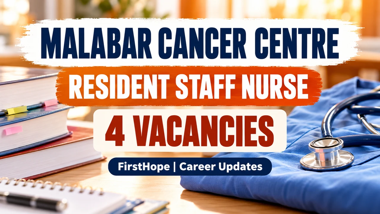 Resident Staff Nurse recruitment cover with nursing study materials and four vacancies.