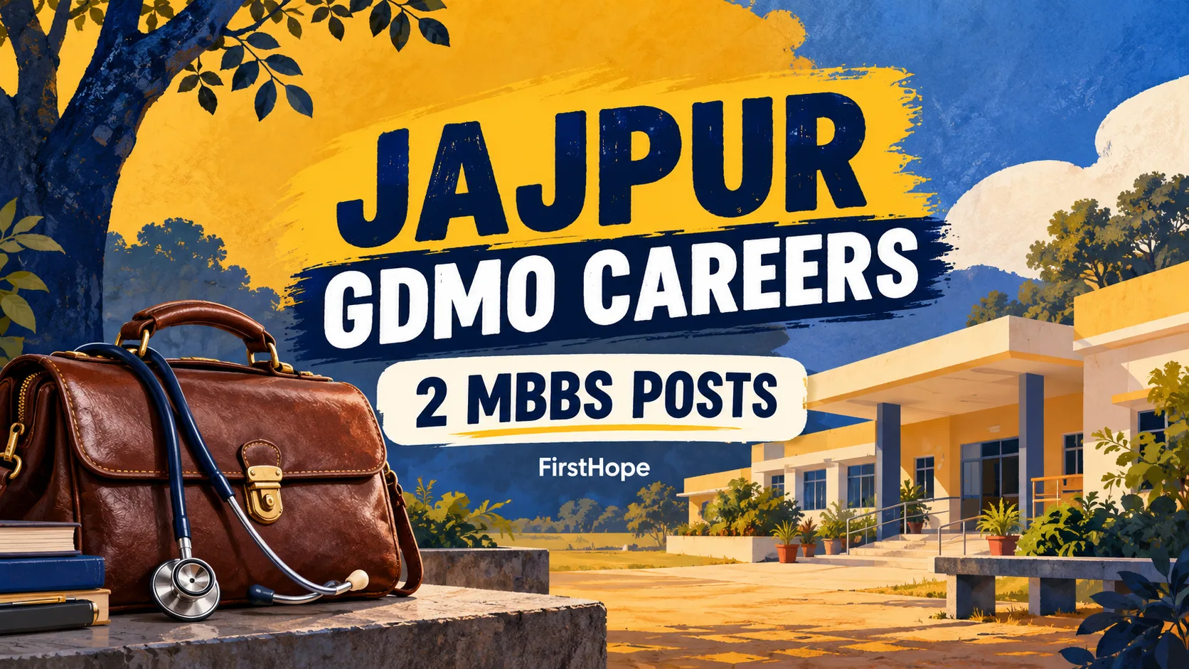 JAJPUR GDMO CAREERS — 2 MBBS POSTS. FirstHope career and exam update.