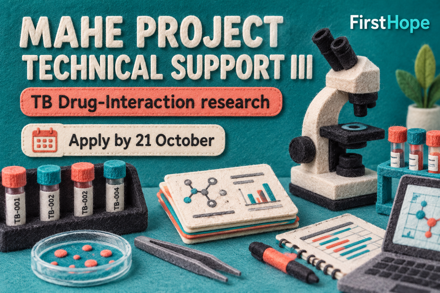 MAHE / MCOPS, Manipal mahe project technical support iii cover, with TB Drug-Interaction research and application date text.