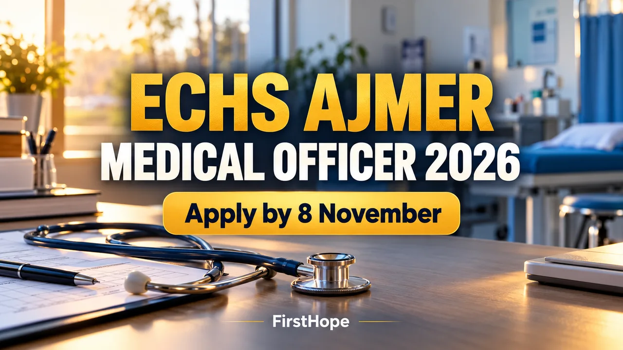 ECHS Ajmer Medical Officer 2026: MBBS, ₹95,000 Monthly — FirstHope career update