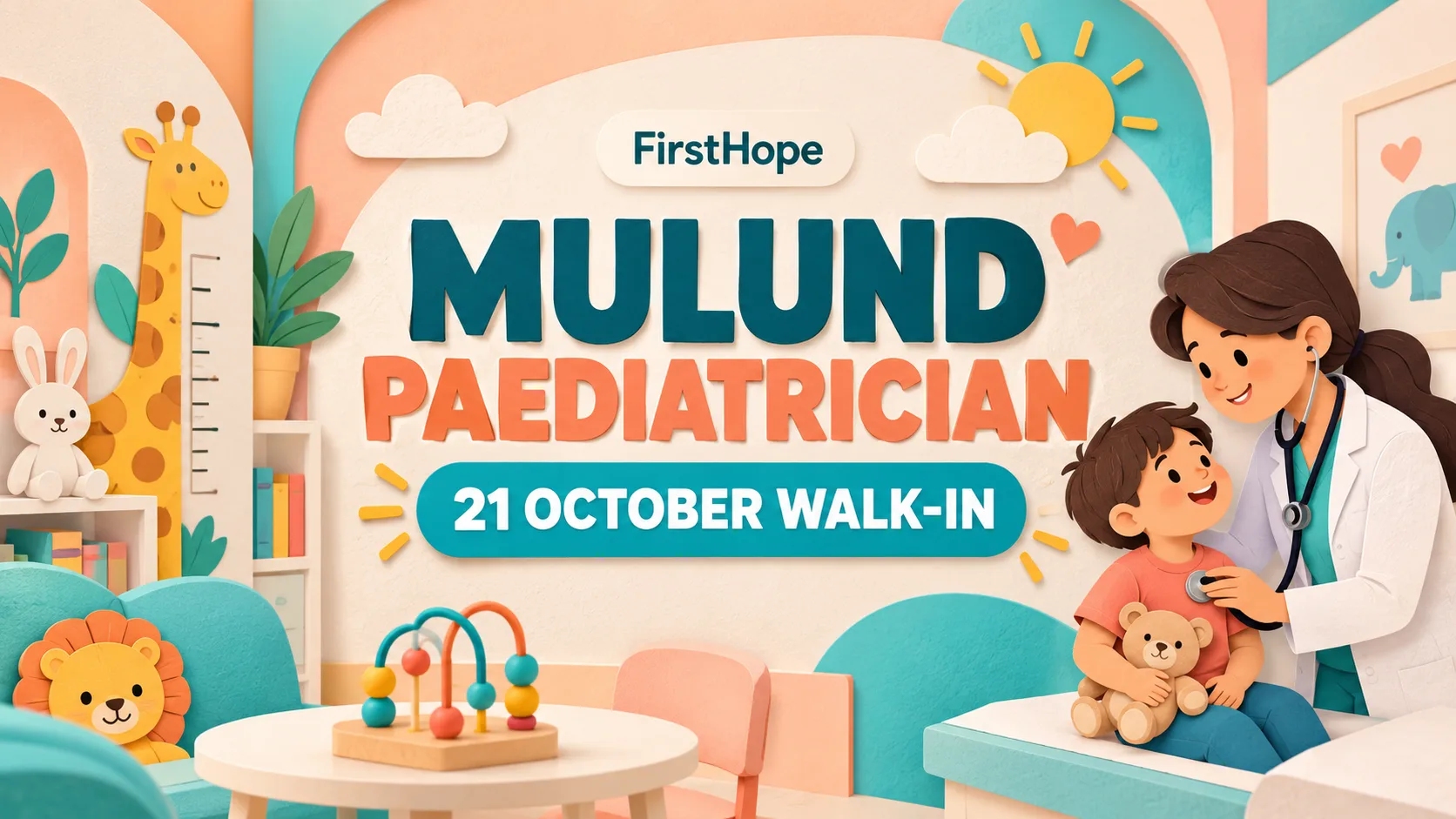 MULUND PAEDIATRICIAN — 21 OCTOBER WALK-IN. FirstHope career and exam update.