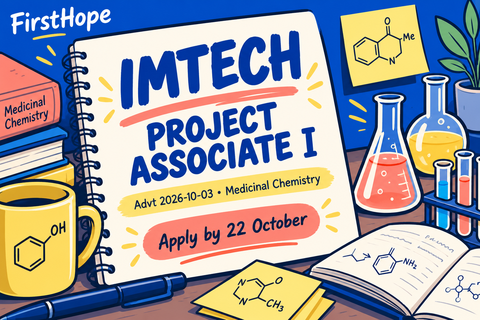 CSIR-IMTECH, Chandigarh imtech project associate i cover, with Advt 2026-10-03 • Medicinal Chemistry and application date text.
