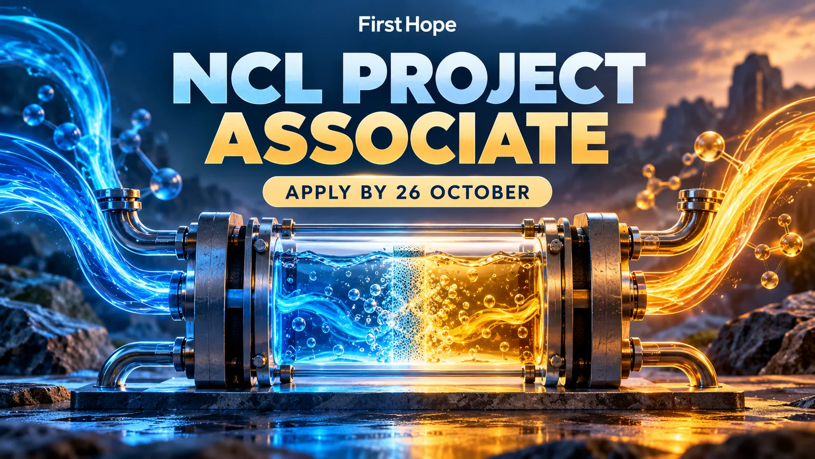 NCL PROJECT ASSOCIATE — APPLY BY 26 OCTOBER. FirstHope career and exam update.