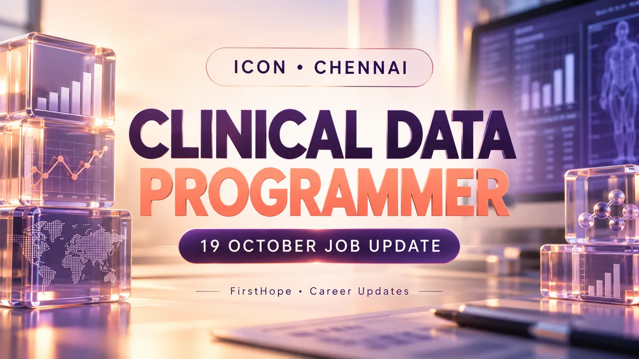 ICON Clinical Data Science Programmer 2026: Chennai, Apply Online — FirstHope career update