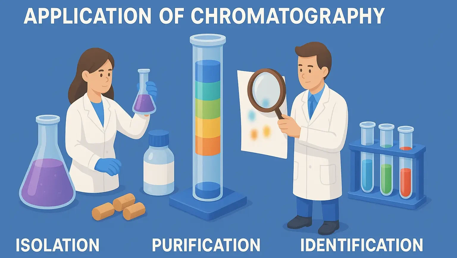 Application of Chromatography in the isolation, purification and identification