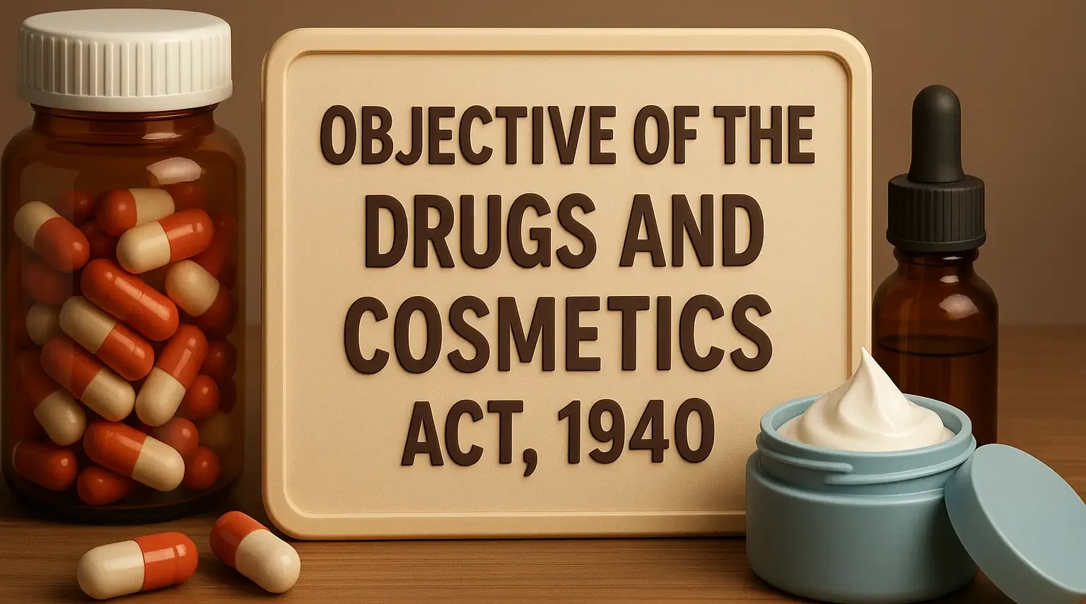 Objective of the Drugs and Cosmetics Act 1940