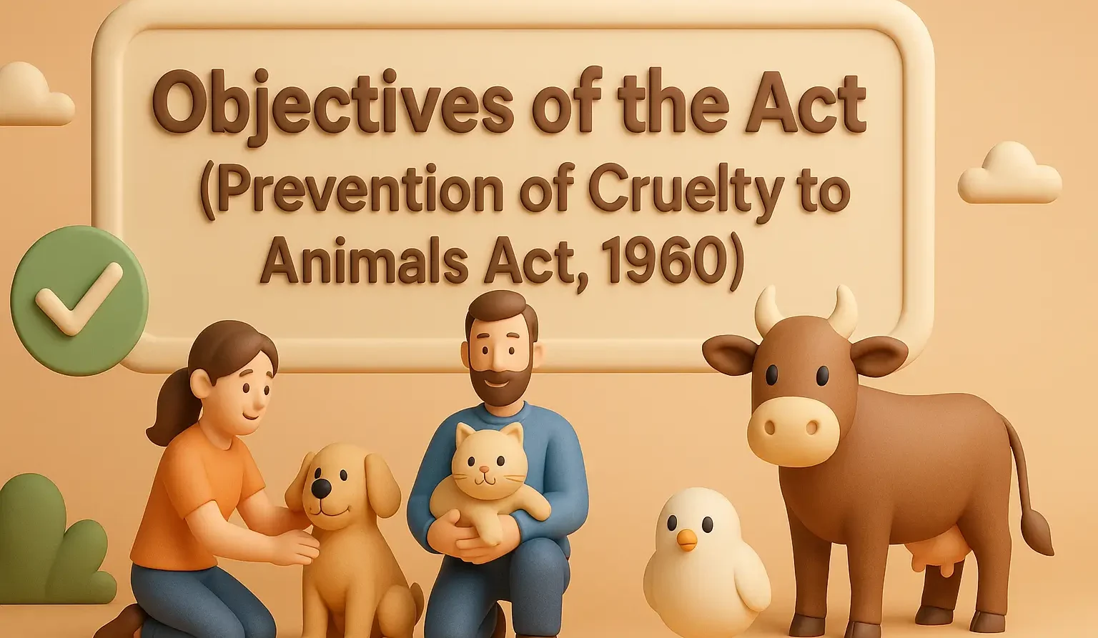 Objectives of the Act (Prevention of Cruelty to Animals Act, 1960)