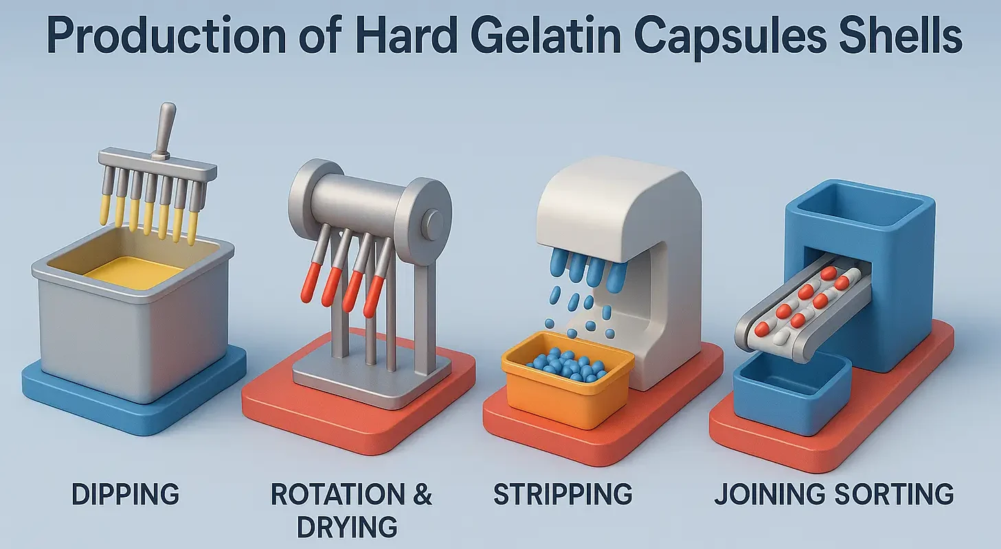 Production of Hard Gelatin Capsule Shells