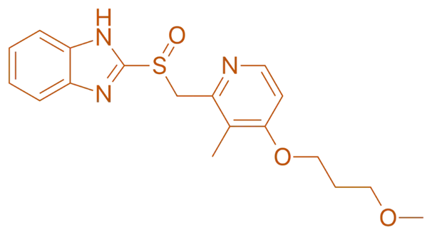 Structure of Rabeprazole Structure of Rabeprazole