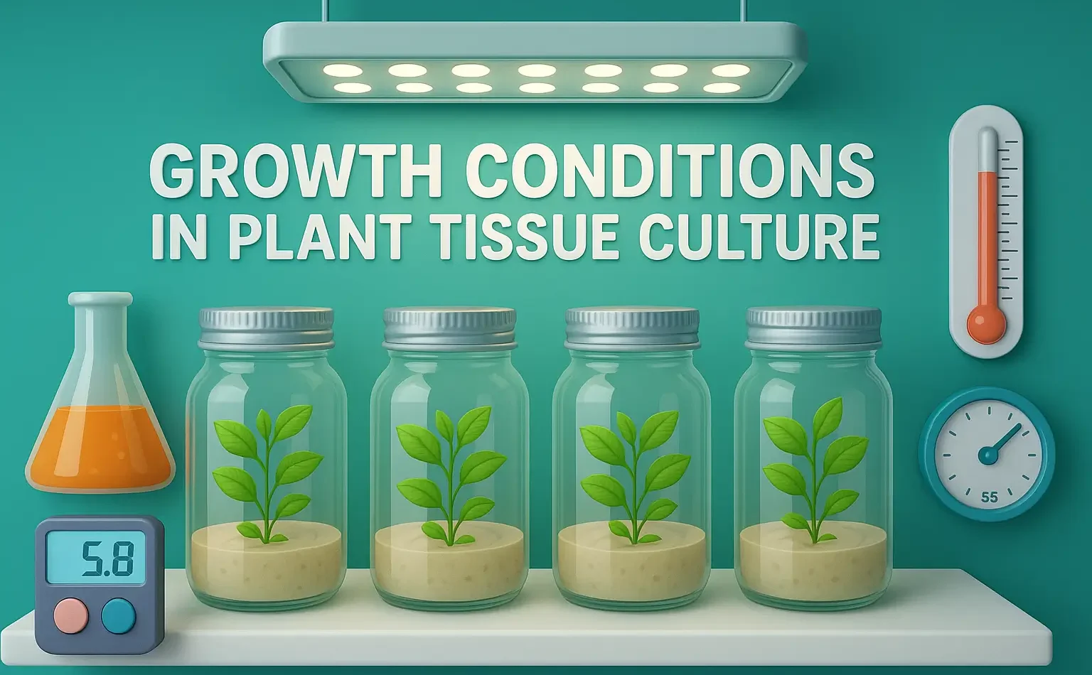 Growth Conditions in plant tissue culture.