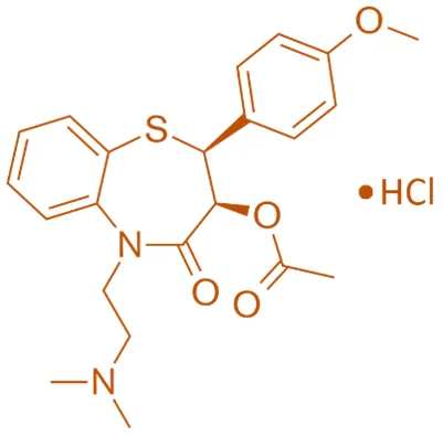 structure of Diltiazem Hydrochloride structure of Diltiazem Hydrochloride