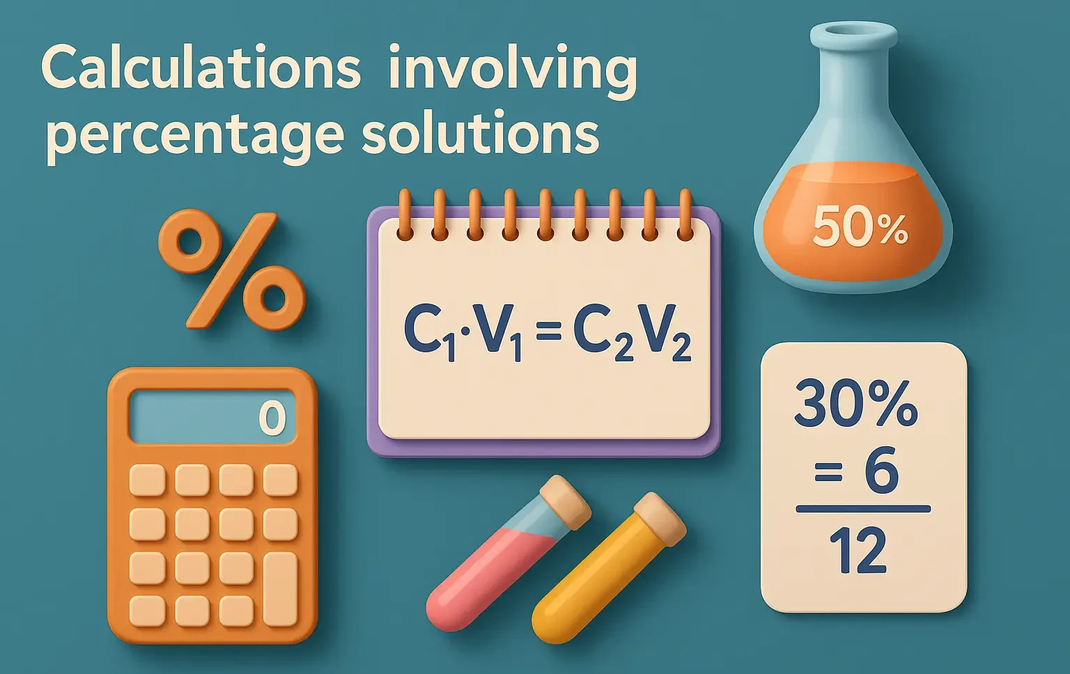 Calculations involving percentage solutions