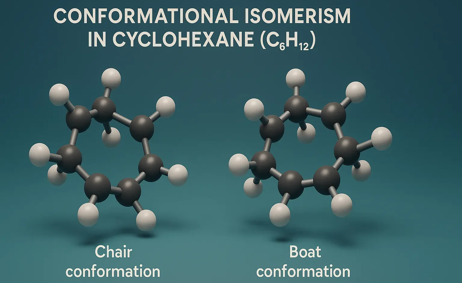 Conformational Isomerism in Cyclohexane (C₆H₁₂)
