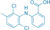 Chemical Structure of Meclofenamate (Meclofenamic acid)
