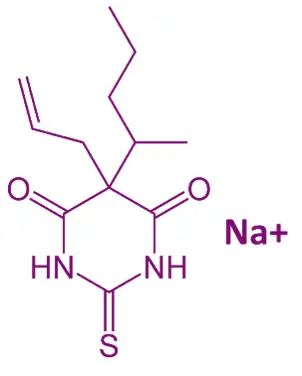 Chemical Structure of Thiamylal Sodium