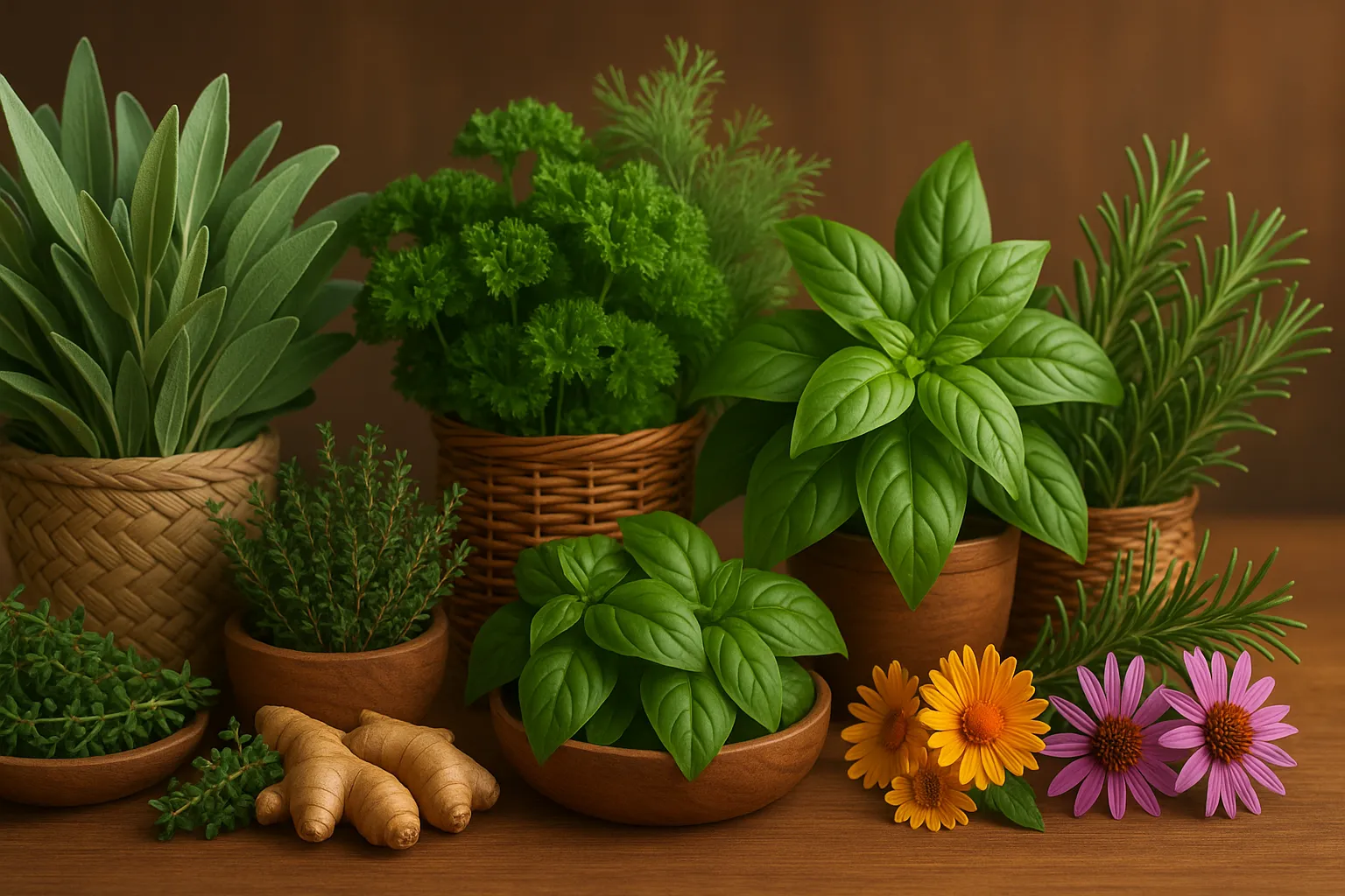 Collection of herbs