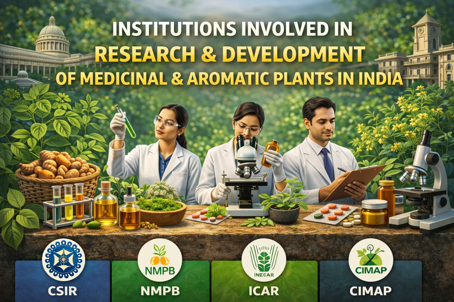 Institutions Involved in Research & Development of Medicinal & Aromatic Plants in India