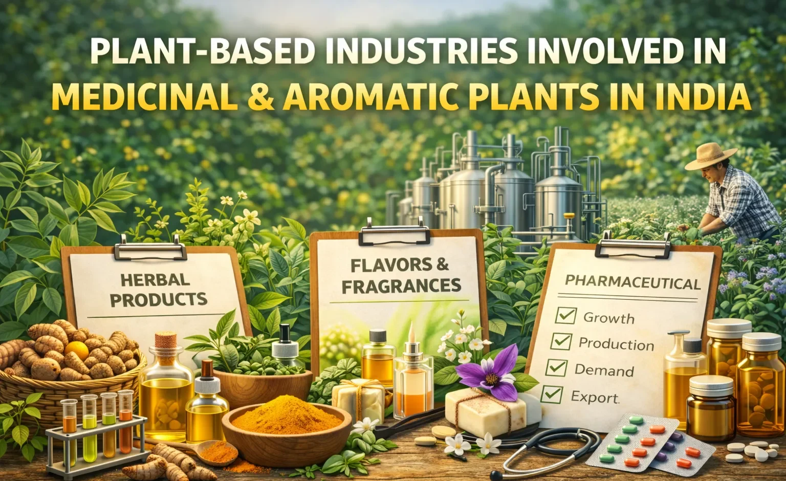 Plant-Based Industries Involved in Medicinal & Aromatic Plants in India