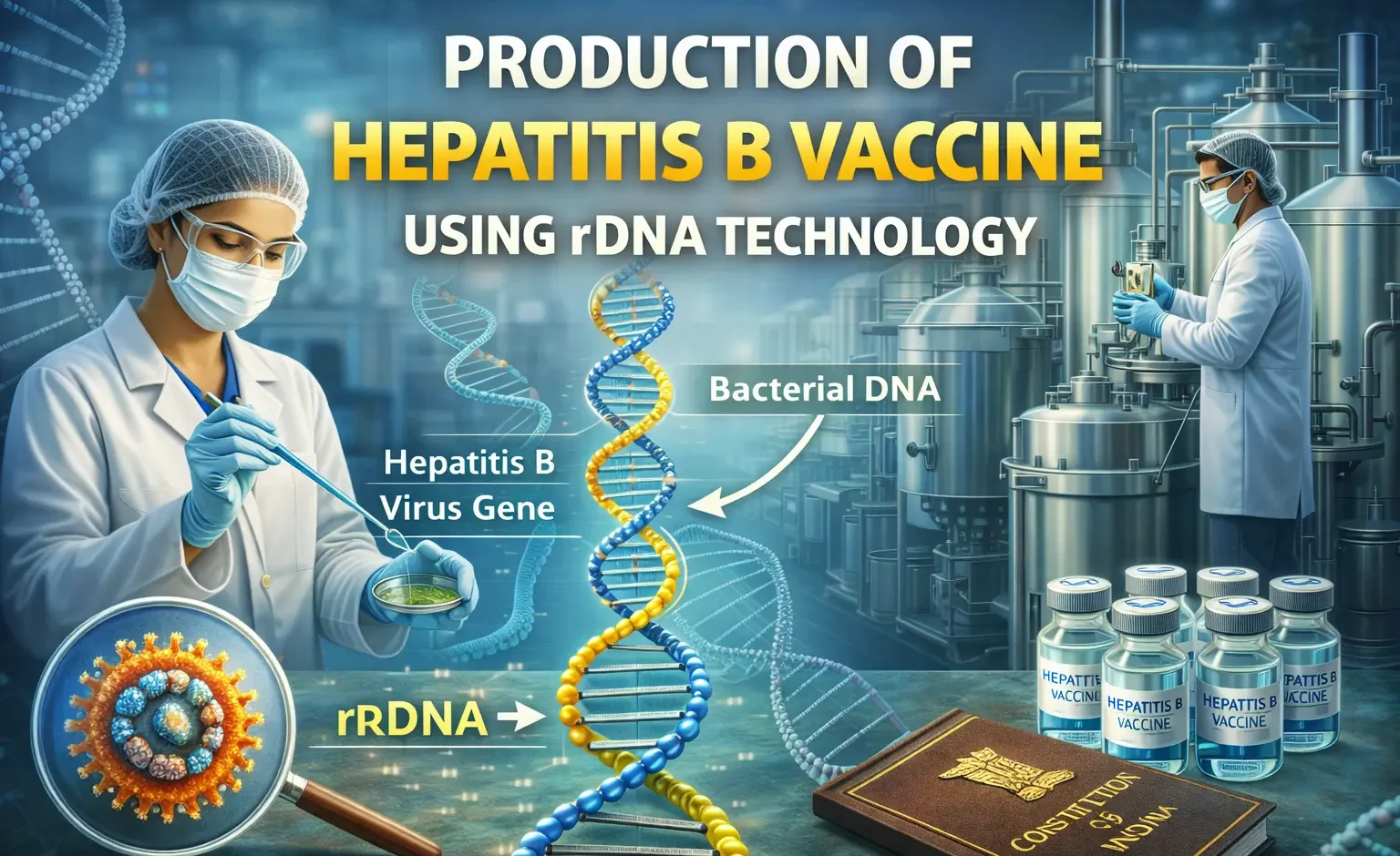 Production of Hepatitis B Vaccine Using rDNA Technology