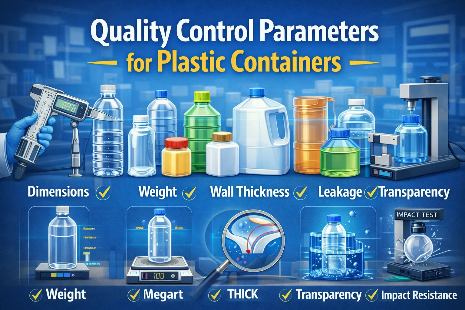 Quality Control Parameters for Plastic Containers