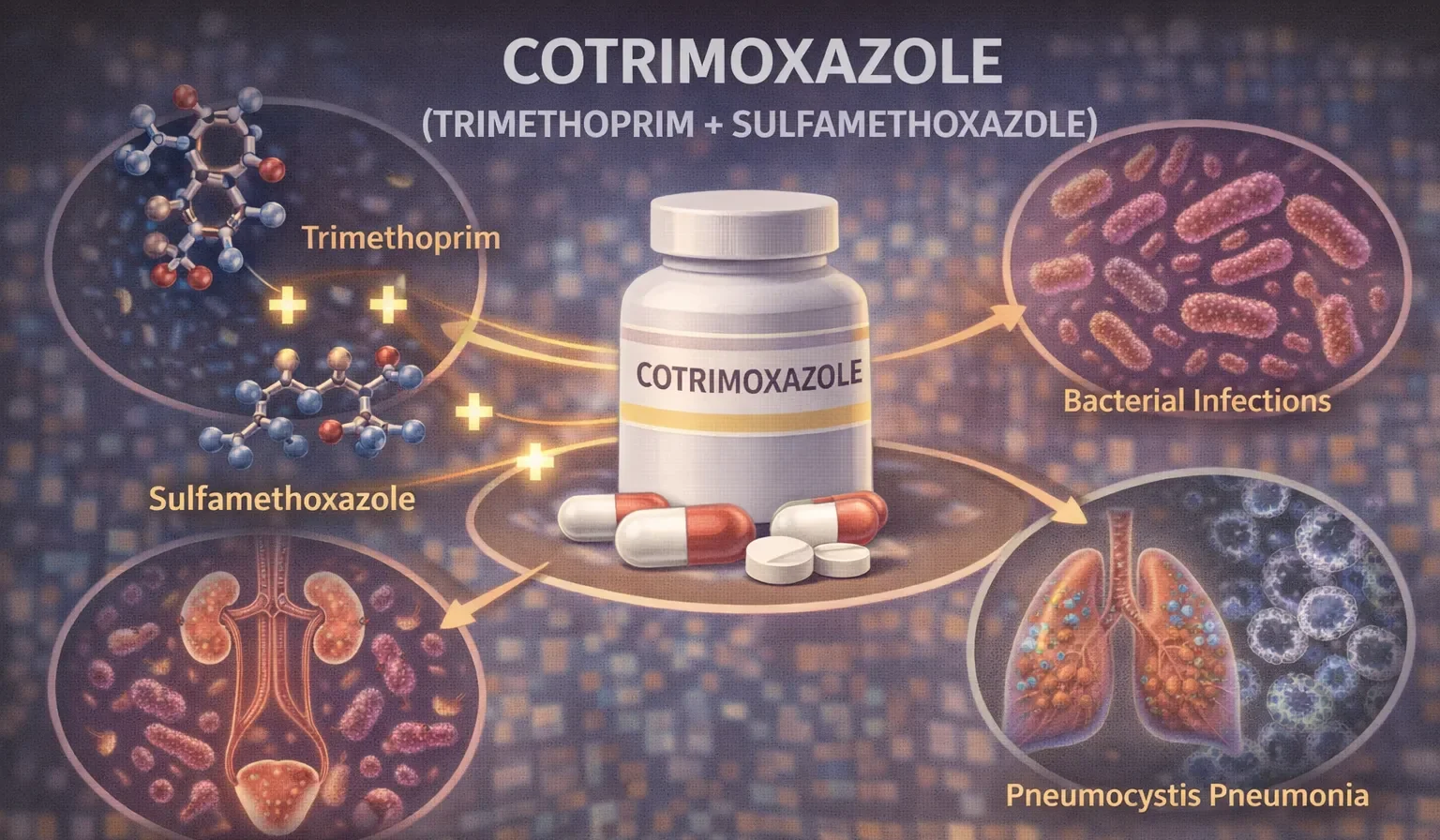 Cotrimoxazole (Trimethoprim + Sulfamethoxazole)