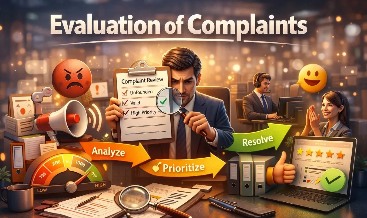 Evaluation of complaints