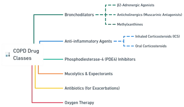 Main Classes of Drugs in COPD