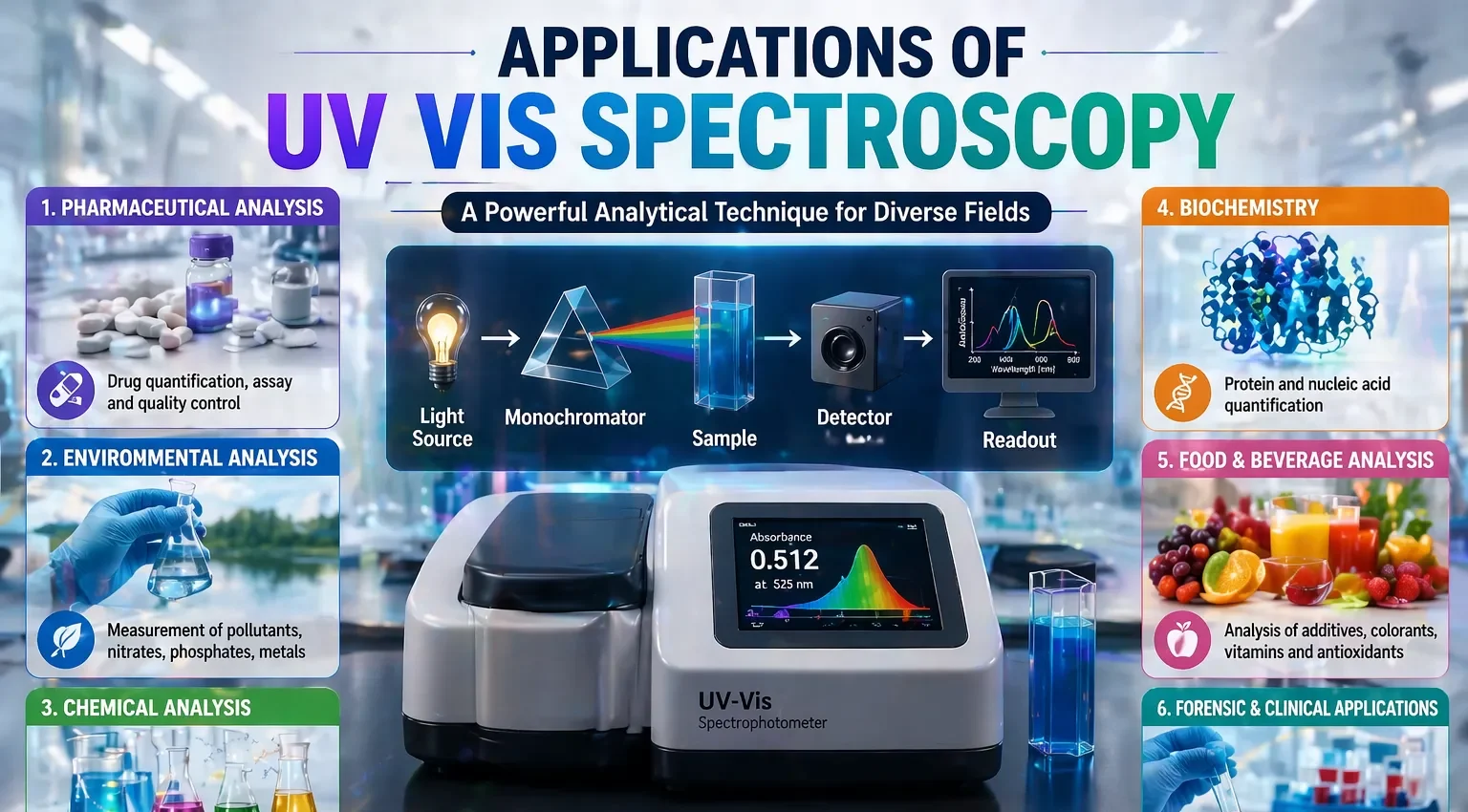 Application of UV Vis spectroscopy