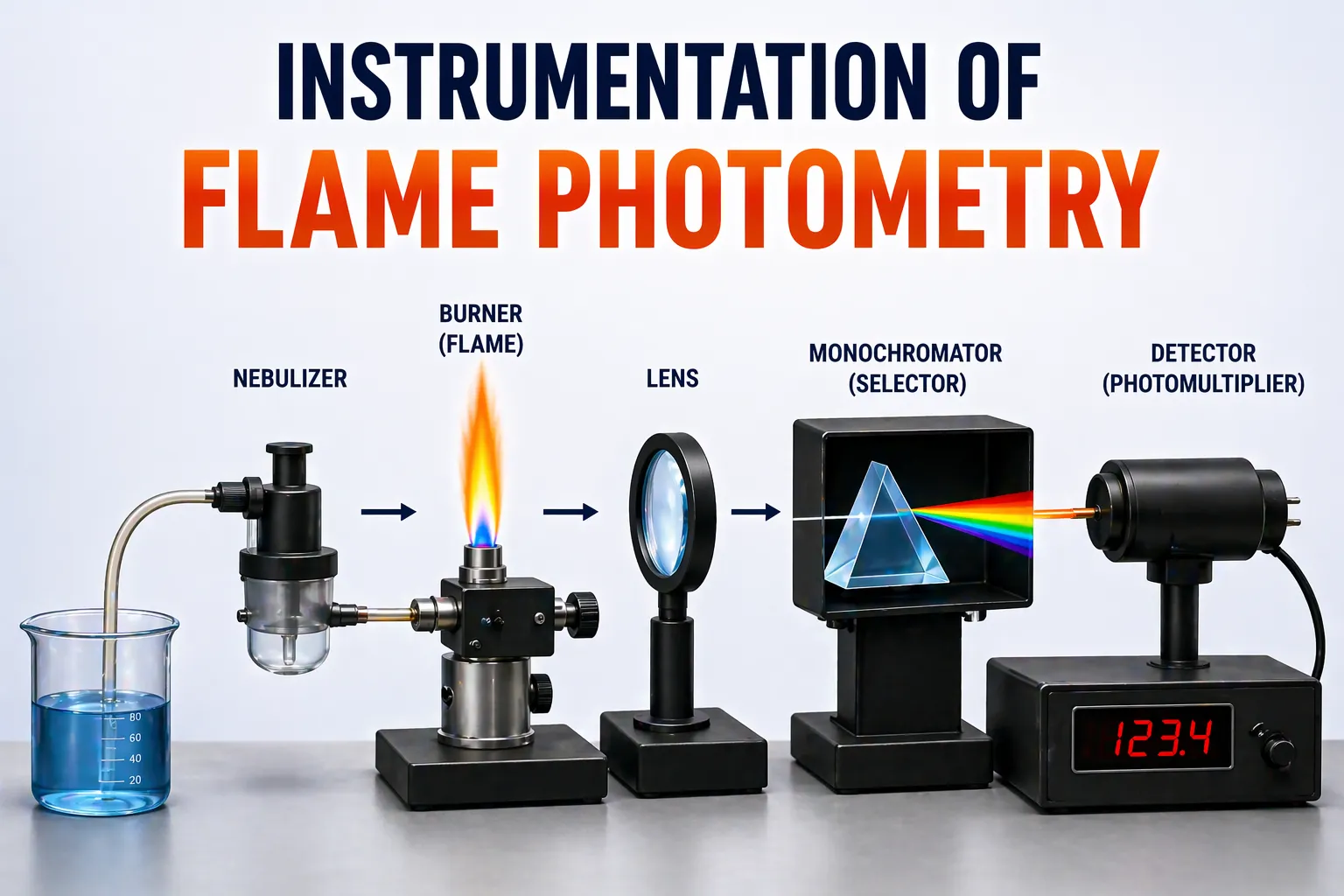 Instrumentation of Flame Photometry