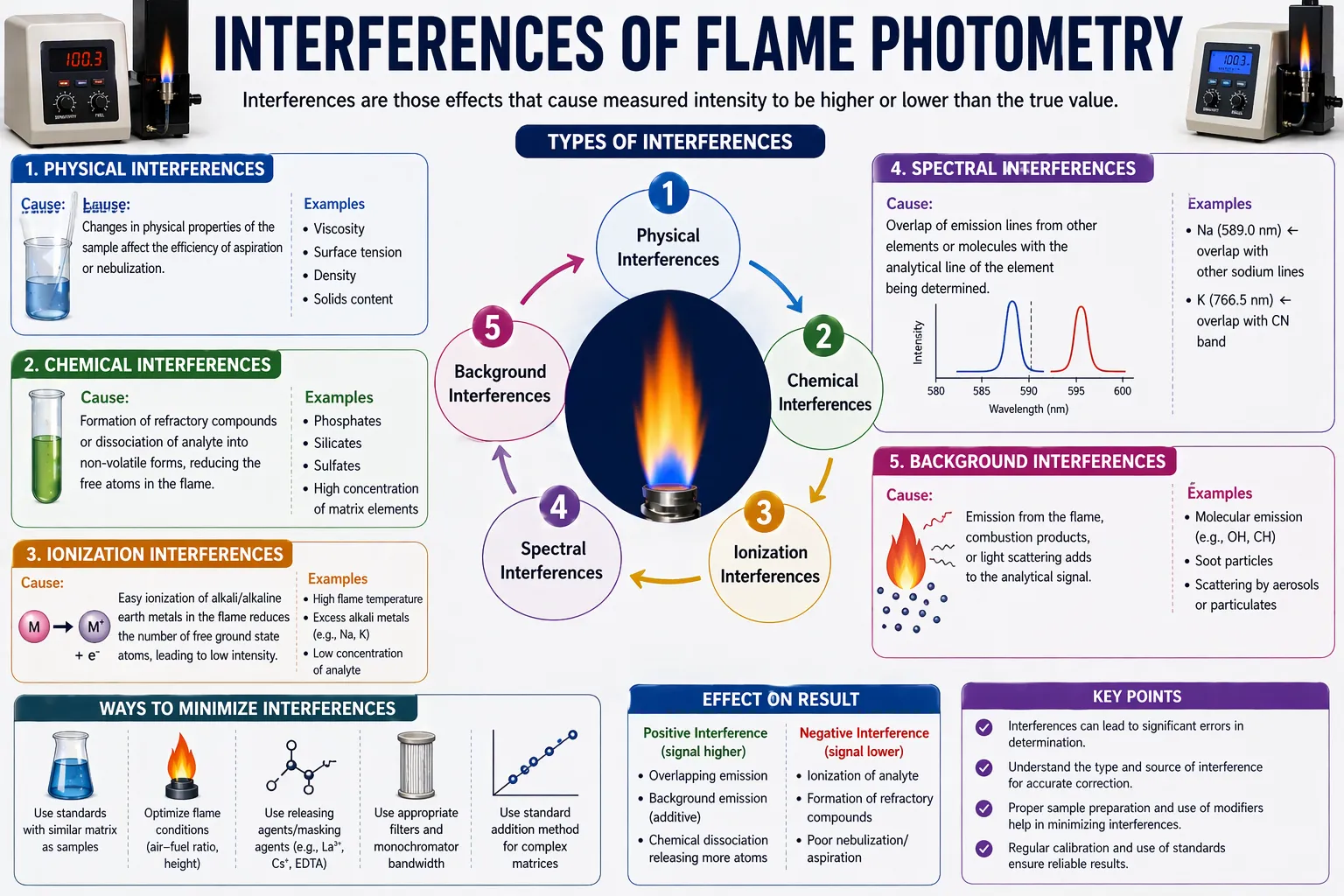 Interferences of Flame Photometry
