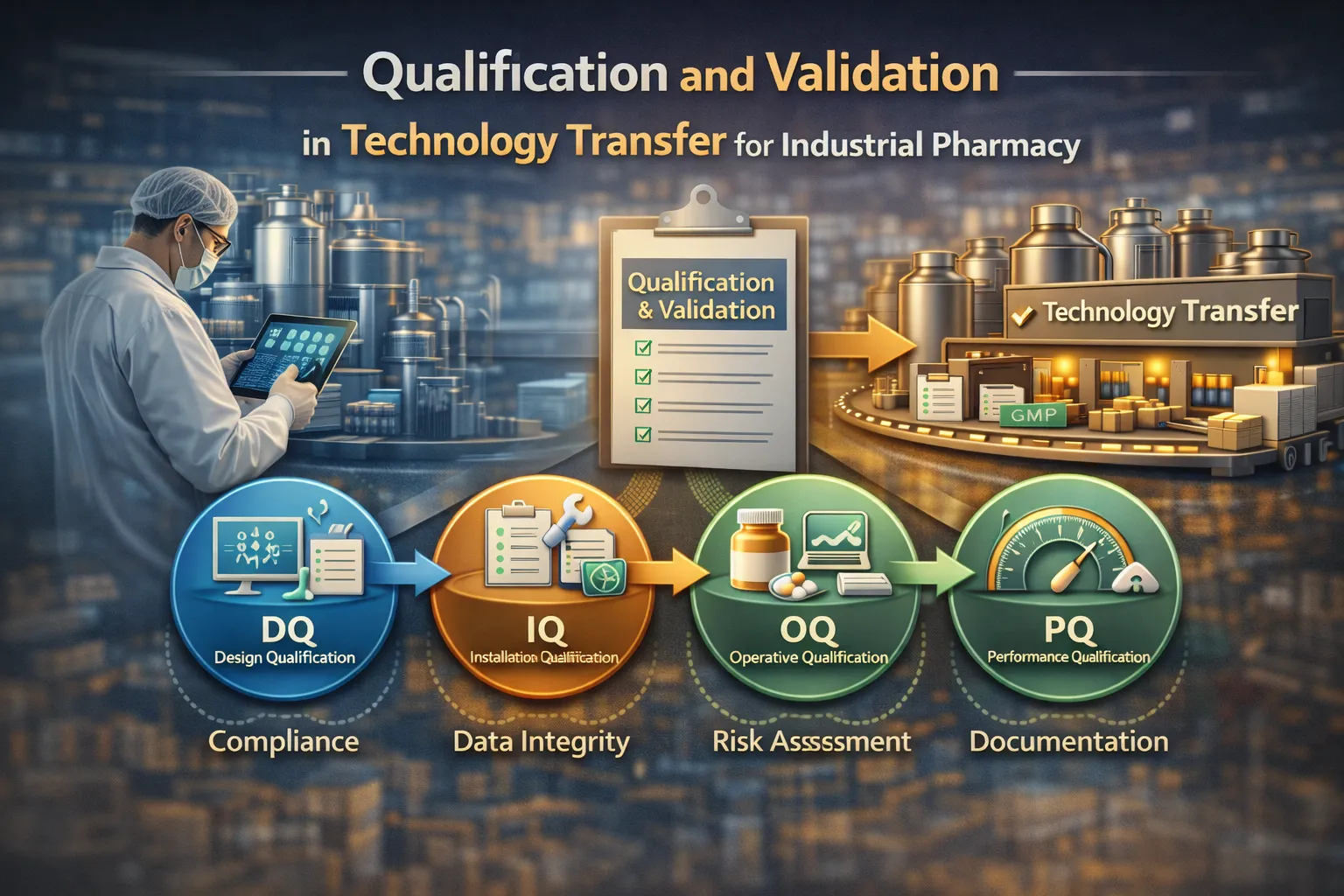 Qualification and Validation in Technology Transfer for Industrial Pharmacy