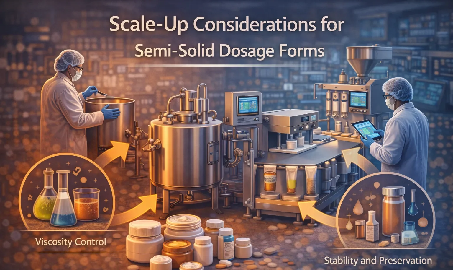 Scale-up considerations for semi-solid dosage forms